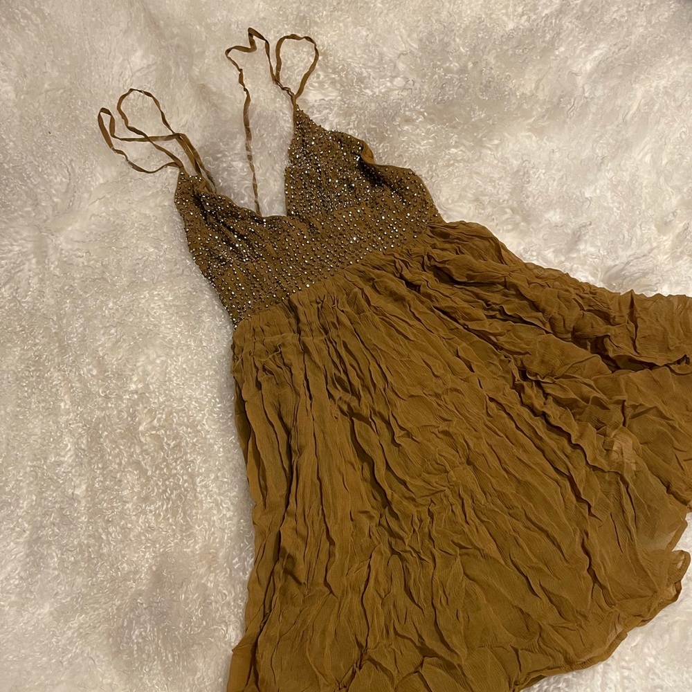 Free People Crystal Beaded Mini Dress